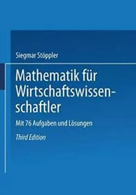 Obrázek produktu pro Mathematik für Wirtschaftswissenschaftler