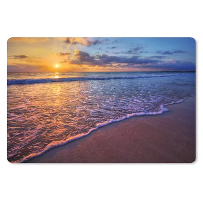 Produktbild von MuchoWow® Schreibtischunterlage Meer - Strand - Sonnenuntergang - Wolken - Horizont 60x40 cm - XXL Mauspad - Großes Mauspad