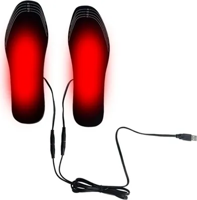 Image de Semelles chauffantes électriques USB Chaussettes chauffantes pour pieds Chauffe-pied d'hiver Chaud - 35-40