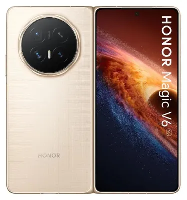 Produktbild von Honor MAGIC V6, 16,6 cm (6.52"), 2420 x 1080 Pixel, 16 GB, 512 GB, 50 MP, Gold