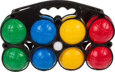 Produktbild von Boccia Spiel Boule Set 8 Kugeln Kunststoff + Zielkugel und Tragekorb