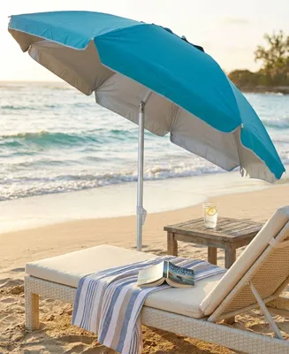 Immagine prodotto di Milani Home - ombrellone da spiaggia diametro 2 m con palo centrale in alluminio, telo poliestere multicolor, snodo inclinabile per mare, campeggio e giardino