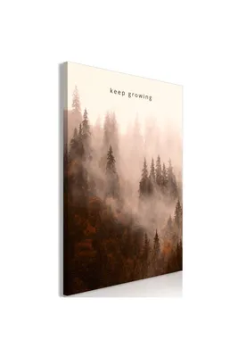 Produktbild von Italienischer Leinwand Leinwandbild - Keep Growing (1 Part) Vertical 40x60 cm Text c-C-0422-b-a