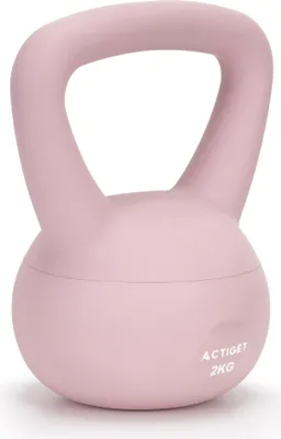 Immagine prodotto di ACTIGET Soft Kettlebell 2 kg Peso per esercizi ACTIGET Palla da allenamento, fitness, rosa chiaro