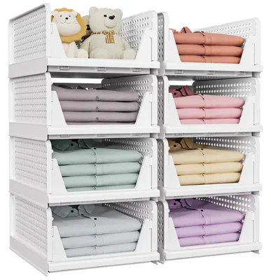 Obrázok produktu pre Sada 8 skladacích úložných boxov do šatníka