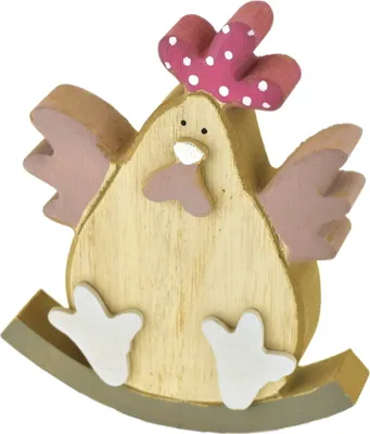 Image de Poulet sur la balançoire, violet 15 cm