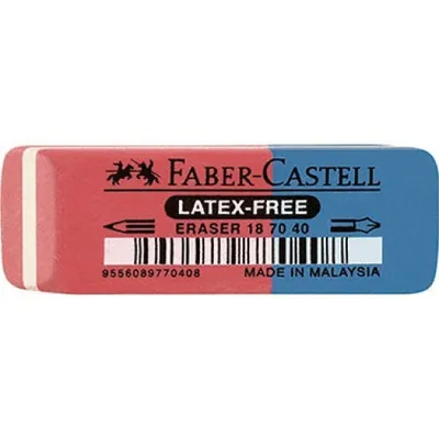 Produktbild von FABER-CASTELL Kautschuk Kombi Radierer 7070 40 rot / blau