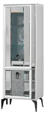 Image de Armoire en bois Vitrine Armoire blanche Vitrine de présentation Vitrine en verre