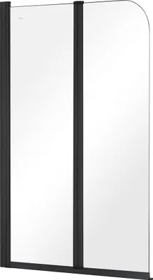 Produktbild von BADLAND Duschwand Duschabtrennung 2-teilig PRIME BLACK 2 90x140 cm Gehärtetes Glas 5 mm