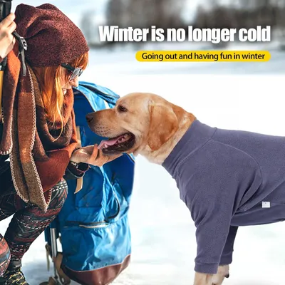 Imagen del producto de Solidchoice - Pijama de invierno para perros, mono de forro polar para razas grandes