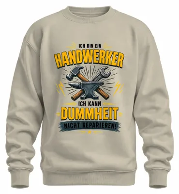 Imagen del producto de "No puedo arreglar la estupidez" - Sudadera con estampado sarcástico. Naturaleza. Talla M
