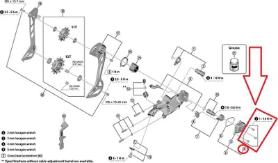 Image de Vis SHIMANO pour le dérailleur arrière RD-M5120, pour le couvercle de stabilisation, pièce de rechange.