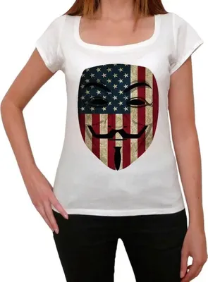 Produktbild von Damen Grafik T-Shirt Anonym usa – Anonymous Usa – Öko-Verantwortlich Vintage Jahrgang Kurzarm Lustige Druck Geburtstag Geschenk Frau