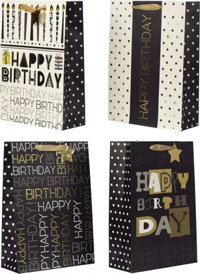 Produktbild von Geschenktaschen Geschenktüten jeweils im 4er Set 30x42x12cm Geburtstag