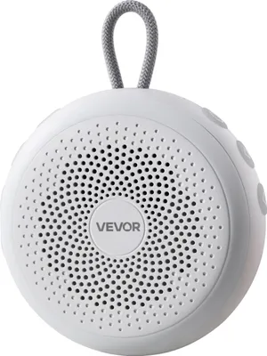 A white VEVOR sound machine with a gray loop on top, shown against a white background.