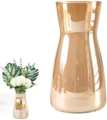Produktbild von Amberfarbene Dekorationsschalen - Glas - 20 cm Höhe