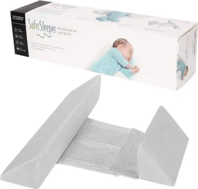 Produktbild von Kopfkissen Seitenstützkissen für Babys, Baby Seite Schlafkissen, 43 x 10 x 10 cm, Grau