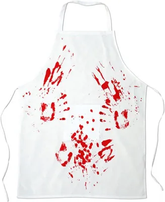 Produktbild von Blutige Grillschürze für Männer & Frauen Kochschürze Blutbad Halloween Kostüm Metzgerschürze Funschürze Horror Party Gag Geschenk