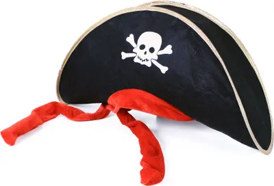 Produktbild von Piratenkapitänsmütze mit Schleife für Erwachsene
