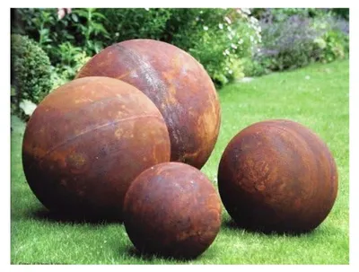 Produktbild von Edelrost Deko Vollkugel Ø 30 cm Vintage Metall Gartendeko