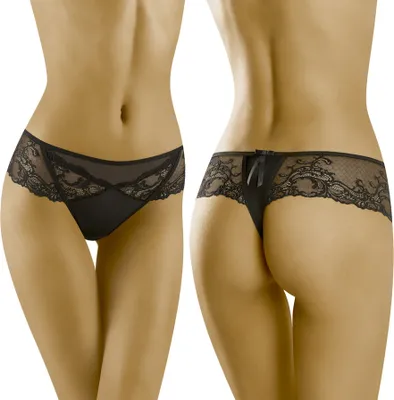 Produktbild von Wolbar DIABLADA Damen Spitze String Shorts, Farbe: Schwarz, Große: S
