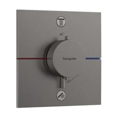 Produktbild von Fertigmontageset ShowerSelect Comfort E Thermostat, UP brushed black chrome brushed black chrome