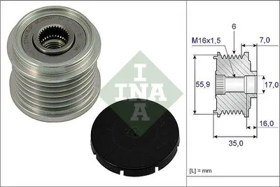 Produktbild von INA Generatorfreilauf Riemenscheibe Lichtmaschine