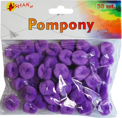 Image de Pompons violets colorés 50 pcs Shan SP14