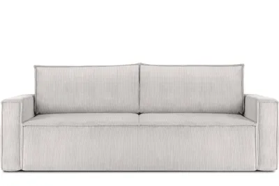Obrázek produktu pro Rozkládací pohovka Konsimo s funkcí spaní s područkami "NAPI", krémová, manšestrová tkanina, Loft, 228x89x101 cm
