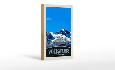 Produktbild von Holzschild Reise 12x18 cm Whistler Blackcomb Kanada Schnee