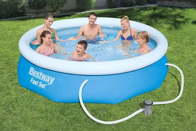 Produktbild von Bestway® Fast Set™ Aufstellpool-Set mit Filterpumpe Ø 305 x 76 cm, blau, rund