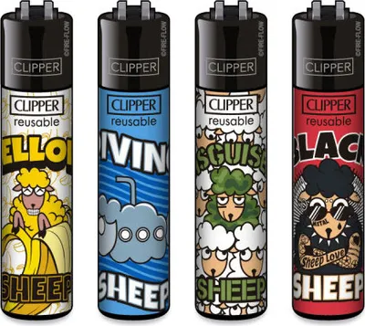 Produktbild von Clipper Reibradfeuerzeuge ANIMAL LIFE #4, 4 Stück