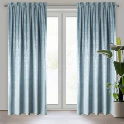 Produktbild von Design91 Vorhang CYPR NI silber hellgrau 140x270 cm Kräuselband Tunnelzug Tunneldurchzug