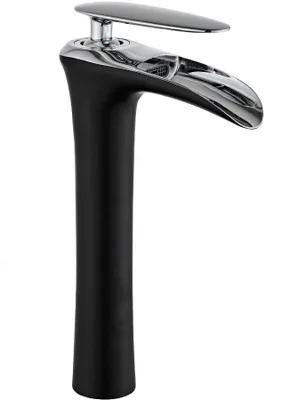 Image de Lyra mitigeur de lavabo, haut, noir/chrome (745310-07)