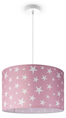 Produktbild von Kinderlampe Deckenlampe LED Pendelleuchte Kinderzimmer Sternenhimmel Motiv E27 Leuchten Farbe / Größe Pink (Ø45.5cm)