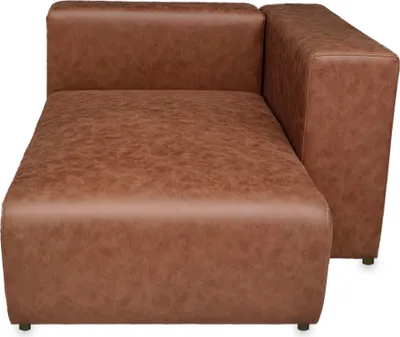 Image de Canapé modulaire 'Suldal' Méridienne avec accoudoir 153 x 109 x 68 cm Imitation daim marron clair