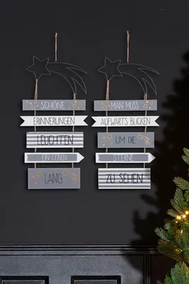 Produktbild von Gilde MDF Hänger Weisheit "Lichterglanz" VE 4 so 26957