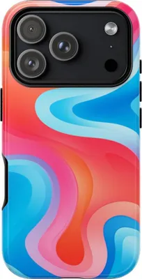Produktbild von Buntes, abstraktes Wellenmuster – Hülle Kompatibel mit iPhone 17 Pro