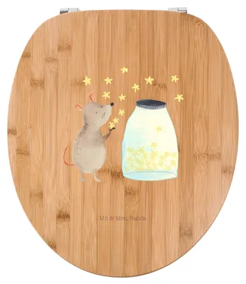 Produktbild von Mr. & Mrs. Panda klo deckel Maus Sterne - Transparent - Geschenk, WC Sitz, Klodeckel, Kindergeburtstag, Schwangerschaft, Toilettendeckel, Träume, Geburtstag, WC-Sitz