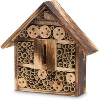Produktbild von Famanu Insektenhotel Schwarz - Hängendes Bienenhotel 285 x 30 x 9 cm