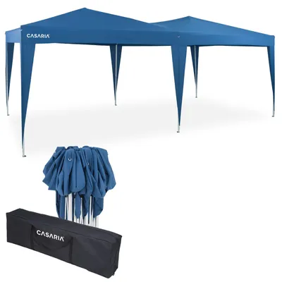 Immagine prodotto di Deuba Gazebo Capri 3x6m Pop-Up Blu Idrorepellente con Borsa Protezione UV Padiglione Pieghevole Tendone Festa