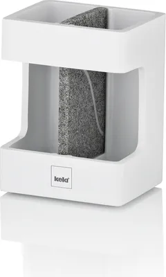 Produktbild von KELA Zahnbürstenhalter Cube Polyresin weiß KL-23693