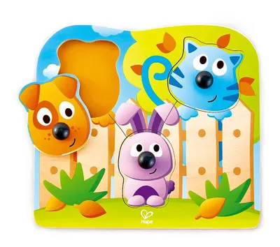 Produktbild von Knopfpuzzle Haustiere / 4 Teile