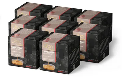 Produktbild von Tchibo Qbo Caffè Crema Menos Cafeína Premium Kaffeekapseln, 216 Stück – 8x27 Kapseln (Caffè, Intensität 5/10, mild und süßlich, entkoffeiniert), nachhaltig & aus 70% nachwachsenden Rohstoffen¹