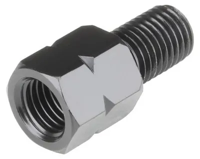 Immagine prodotto di Adattatore per specchietto nero (specchietto: filettatura M10 a destra / manubrio: filettatura M10 a sinistra) - Citomerx