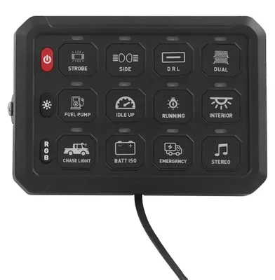 Obrázek produktu pro Ovládací panel, ovládání přes aplikaci, možnosti RGB osvětlení, černá
