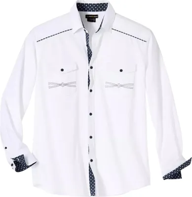 Image de Atlas For Men - Chemise Homme Manches Longues AF2665 (5XL) (Blanc)