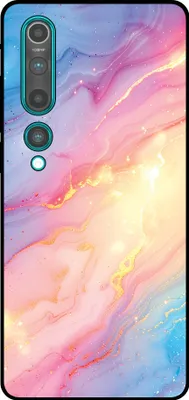 Produktbild von Smartphonica Handyhülle geeignet für Xiaomi Mi 10 / 10 Pro mit Regenbogen Glitzer Marmor Print - TPU Backcover Case Regenbogen Glitzer Marmor Design