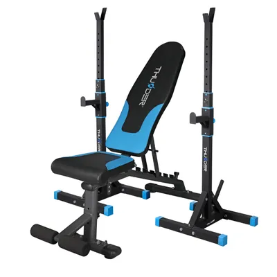 Obrázek produktu pro THUNDER® | Kulturistická sada | Lavice QUICK | Stojan na činky PRESA | Maximální zatížení lavice: 120 kg | Maximální zatížení stojanu: 200 kg