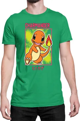Immagine prodotto di Maglietta da uomo Japan Manga Anime Comics Pokemon 022, Man 2XL , Vert